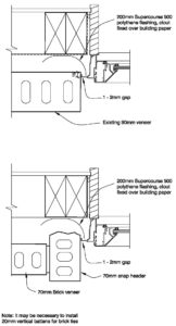 Clay Bricks – Replacing 90mm Veneer with 70mm