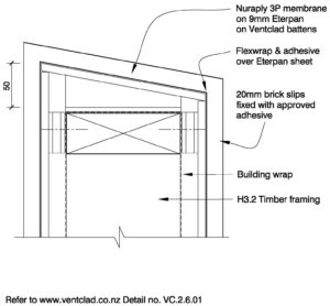 Clay Brick – Parapet Detail Ventclad/Brick Slip or Veneer