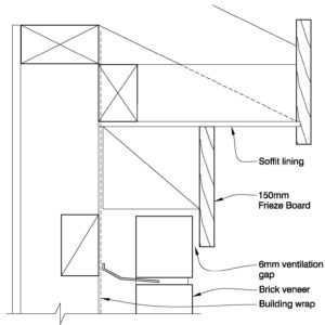 Clay Brick – Flat Soffit & 150mm Frieze Board